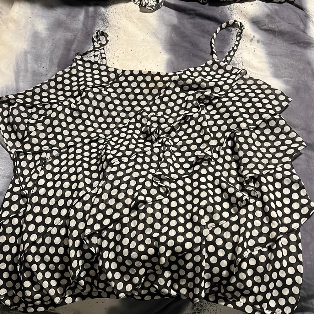 Torrid 3- black and white polka dot tank